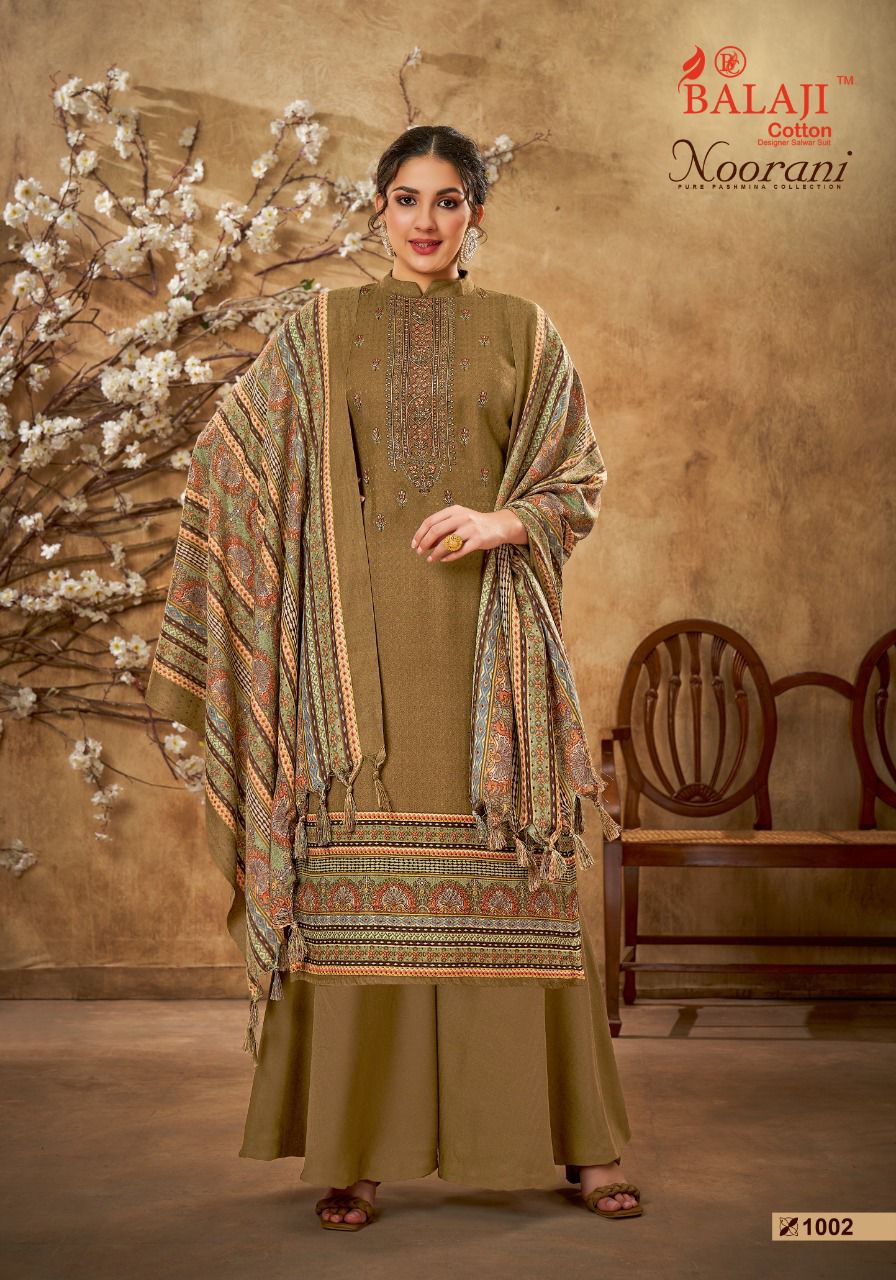 Balaji Noorani Winter Wear Pashmina Wholesale Dress Collection